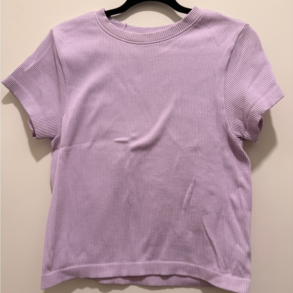 Old Navy Light Purple Ribbed Tee
